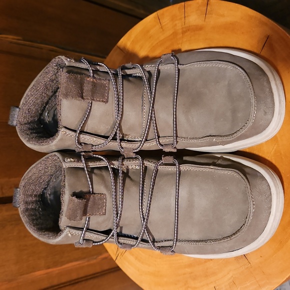 Hey Dude Eloise High Top Shoes Slip On Sneakers Grey Brown Taupe Size 7 Size 38 - Picture 7 of 16